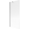 Mexen Next 1-panel bath screen 80 x 150 cm, stripes, brushed gun gray - 895-080-000-00-09-66