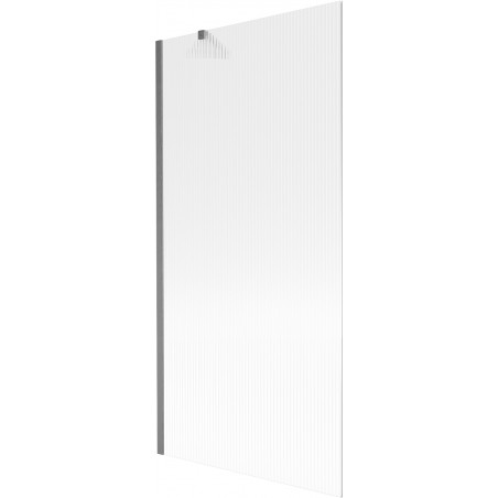 Mexen Next 1-wing Bathtub Screen 90 x 150 cm, Stripes, Brushed Gun Gray - 895-090-000-00-09-66