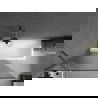 Mexen Next bath screen single-leaf 100 x 150 cm, pinstripe, brushed gun gray - 895-100-000-00-09-66