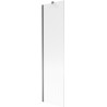 Mexen Next 1-panel Bath Screen 50 x 150 cm, Striped, Gun Metal - 895-050-000-00-09-95