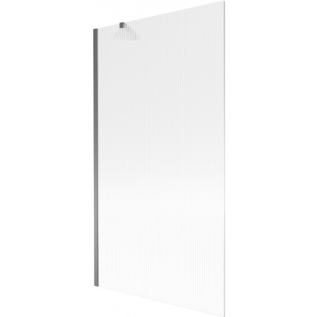 Mexen Next bath screen 1-panel 100 x 150 cm, stripes, gun metal - 895-100-000-00-09-95