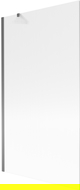 Mexen Next shower screen 1-wing 100 x 150 cm, stripes, gun metal - 895-100-000-00-09-95