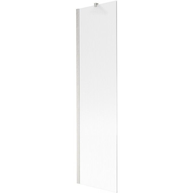 Mexen Next Bathtub Screen, 1-Panel 50 x 150 cm, Stripes, Brushed Nickel - 895-050-000-00-09-97