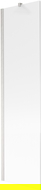 Mexen Next Bathtub Screen, 1-Panel 50 x 150 cm, Stripes, Brushed Nickel - 895-050-000-00-09-97