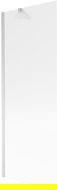 Mexen Next 1-panel Bathtub Screen 70 x 150 cm, Stripes, Brushed Nickel - 895-070-000-00-09-97