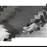Mexen Next bathtub screen single-leaf 90 x 150 cm, stripes, brushed nickel - 895-090-000-00-09-97