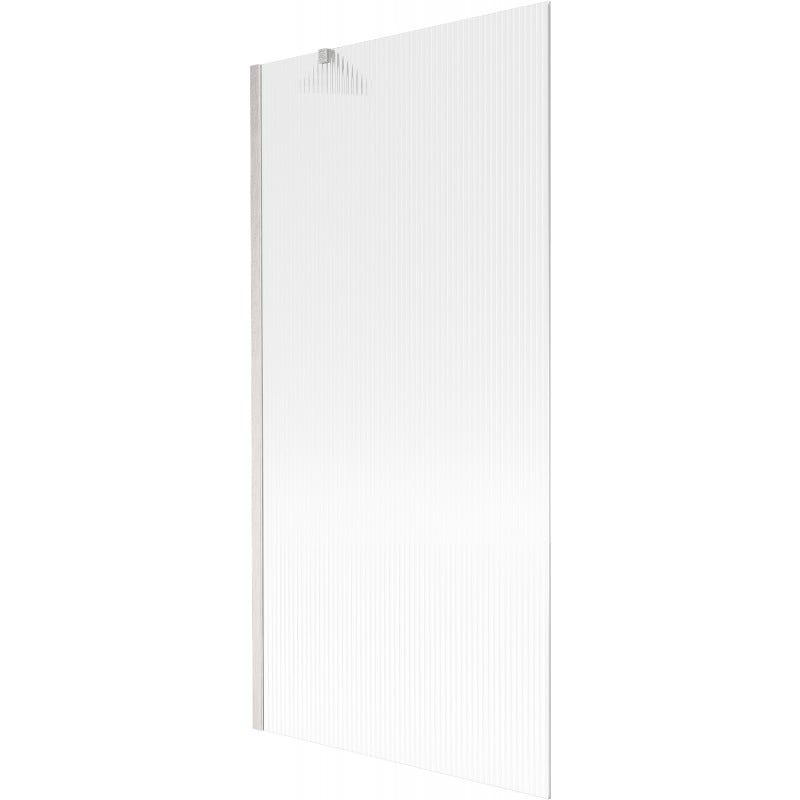 Mexen Next bathtub screen single-leaf 90 x 150 cm, stripes, brushed nickel - 895-090-000-00-09-97