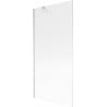Mexen Next 1-wing bath screen 90 x 150 cm, stripes, brushed nickel - 895-090-000-00-09-97