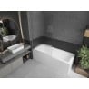 Mexen Next 1-panel Bathtub Screen 100 x 150 cm, Stripes, Brushed Nickel - 895-100-000-00-09-97