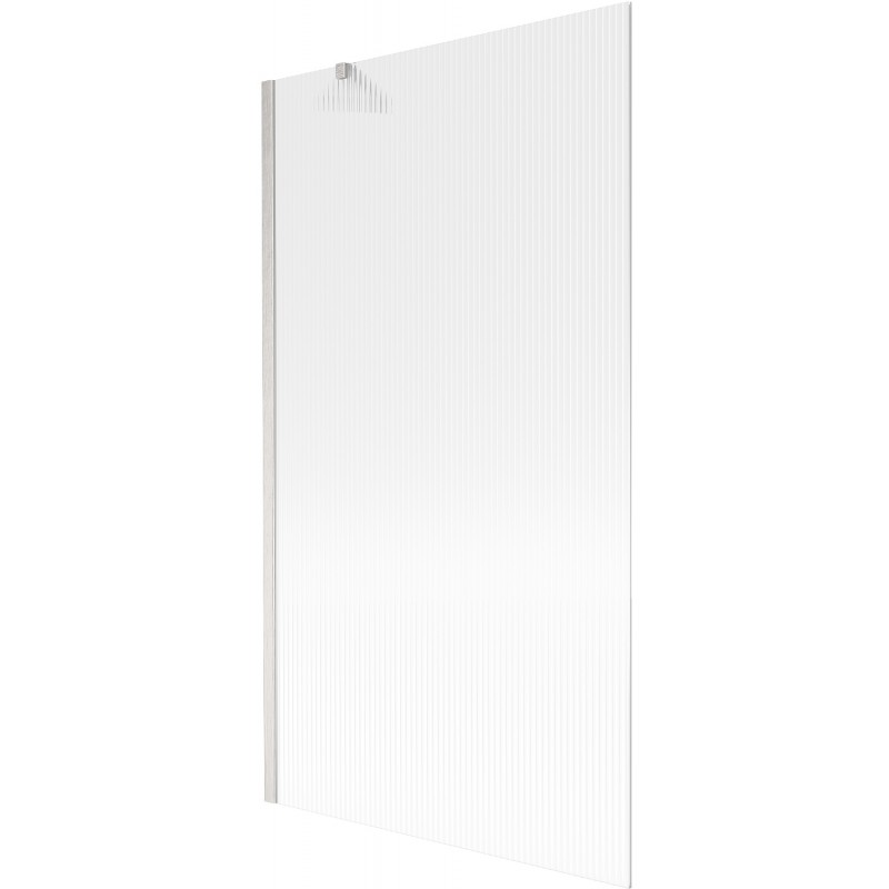 Mexen Next 1-panel Bathtub Screen 100 x 150 cm, Stripes, Brushed Nickel - 895-100-000-00-09-97