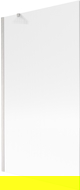Mexen Next 1-panel Bathtub Screen 100 x 150 cm, Stripes, Brushed Nickel - 895-100-000-00-09-97