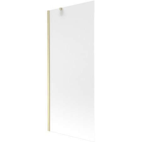 Mexen Next 1-wing bath screen 80 x 150 cm, frosted, brushed gold - 895-080-000-00-30-55