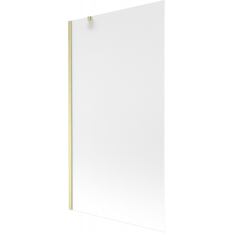 Mexen Next 1-wing Bath Screen 100 x 150 cm, Frosted, Brushed Gold - 895-100-000-00-30-55