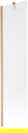 Mexen Next 1-panel Bath Screen 50 x 150 cm, Frosted, Brushed Copper - 895-050-000-00-30-65