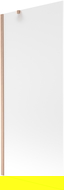 Mexen Next 1-wing bath screen 80 x 150 cm, frost, brushed copper - 895-080-000-00-30-65