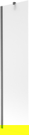 Mexen Next Bath Screen 1-wing 50 x 150 cm, Frosted, Brushed Gun Gray - 895-050-000-00-30-66