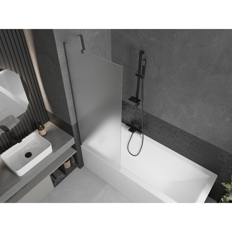 Mexen Next 1-wing bath screen 70 x 150 cm, frost, brushed gun gray - 895-070-000-00-30-66
