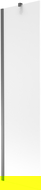 Mexen Next 1-Panel Bathtub Screen 50 x 150 cm, Frosted, Gun Metal - 895-050-000-00-30-95