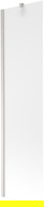 Mexen Next bathtub screen 1-wing 50 x 150 cm, frosted, brushed nickel - 895-050-000-00-30-97