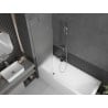 Mexen Next One-Wing Bath Screen 60 x 150 cm, Frosted, Brushed Nickel - 895-060-000-00-30-97