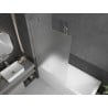 Mexen Next 1-wing Bathtub Screen 100 x 150 cm, Frosted, Brushed Nickel - 895-100-000-00-30-97