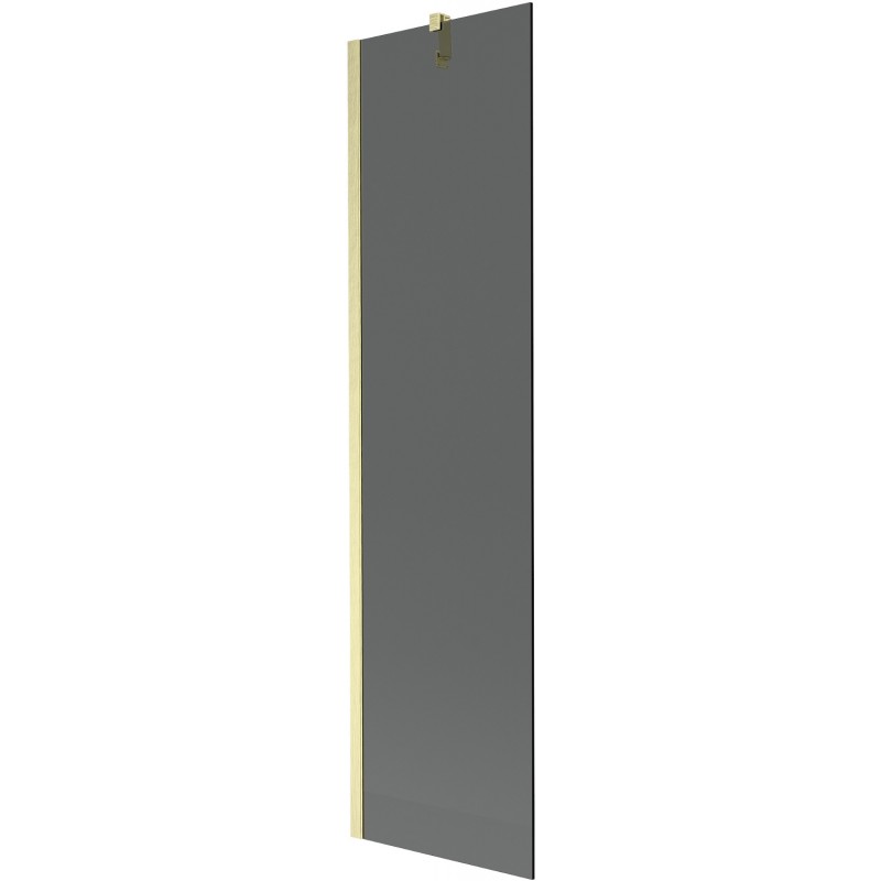 Mexen Next 1-panel bath screen 50 x 150 cm, graphite, brushed gold - 895-050-000-00-40-55