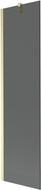 Mexen Next Bathtub Screen 1-Panel 50 x 150 cm, Graphite, Brushed Gold - 895-050-000-00-40-55