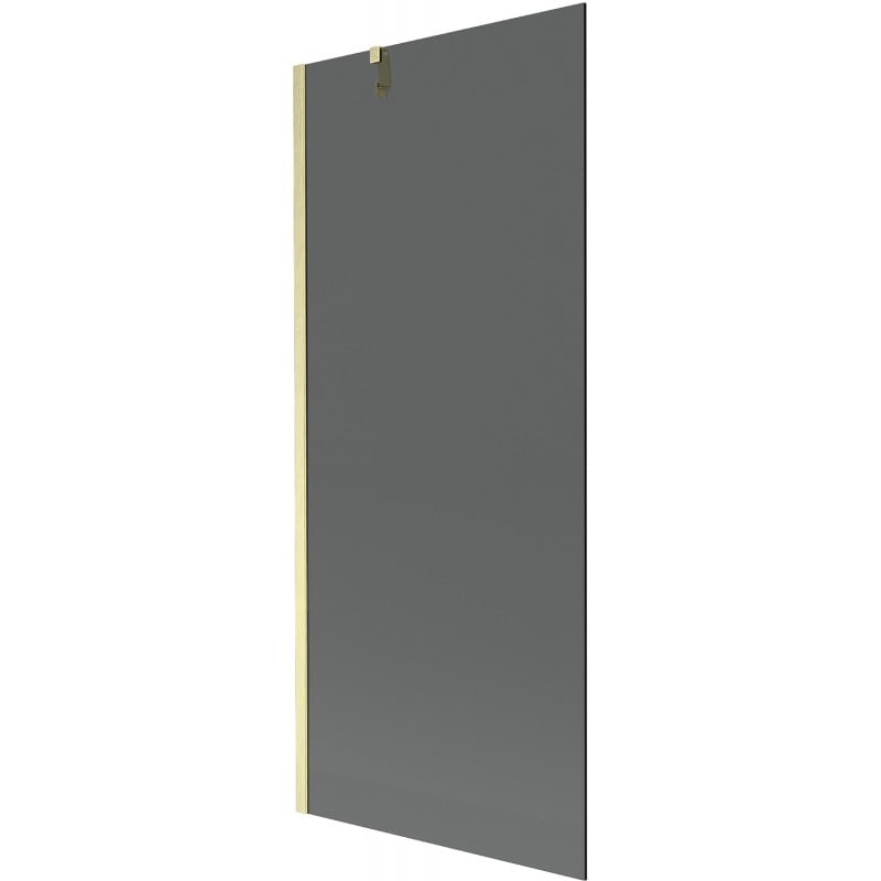 Mexen Next 1-Panel Bath Screen 80 x 150 cm, Graphite, Brushed Gold - 895-080-000-00-40-55