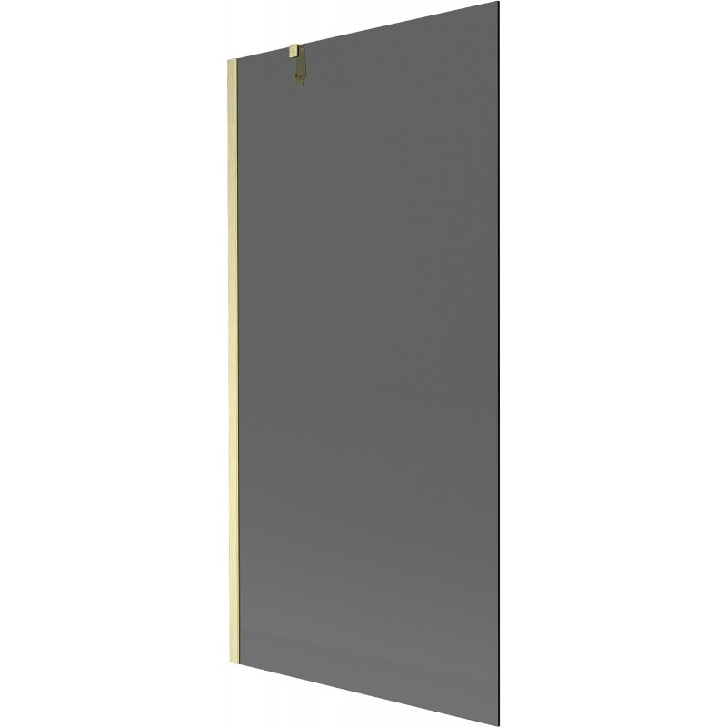 Mexen Next 1-wing bathtub screen 90 x 150 cm, graphite, brushed gold - 895-090-000-00-40-55