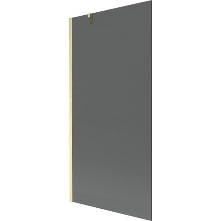 Mexen Next 1-Panel Bath Screen 90 x 150 cm, Graphite, Brushed Gold - 895-090-000-00-40-55
