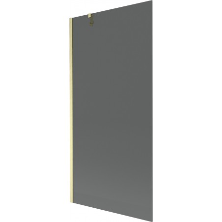 Mexen Next 1-wing bathtub screen 90 x 150 cm, graphite, brushed gold - 895-090-000-00-40-55
