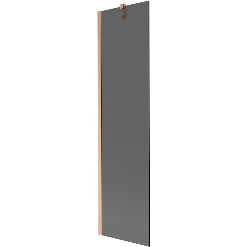 Mexen Next shower screen 1-wing 50 x 150 cm, graphite, brushed copper - 895-050-000-00-40-65
