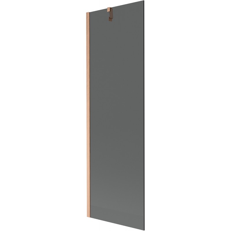 Mexen Next 1-panel bath screen 60 x 150 cm, graphite, brushed copper - 895-060-000-00-40-65