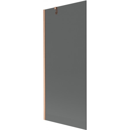 Mexen Next 1-Wing Bath Screen 80 x 150 cm, Graphite, Brushed Copper - 895-080-000-00-40-65