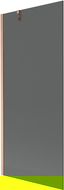 Mexen Next 1-Wing Bath Screen 80 x 150 cm, Graphite, Brushed Copper - 895-080-000-00-40-65
