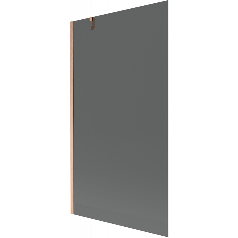 Mexen Next 1-wing bath screen 100 x 150 cm, graphite, brushed copper - 895-100-000-00-40-65