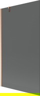 Mexen Next 1-wing bath screen 100 x 150 cm, graphite, brushed copper - 895-100-000-00-40-65