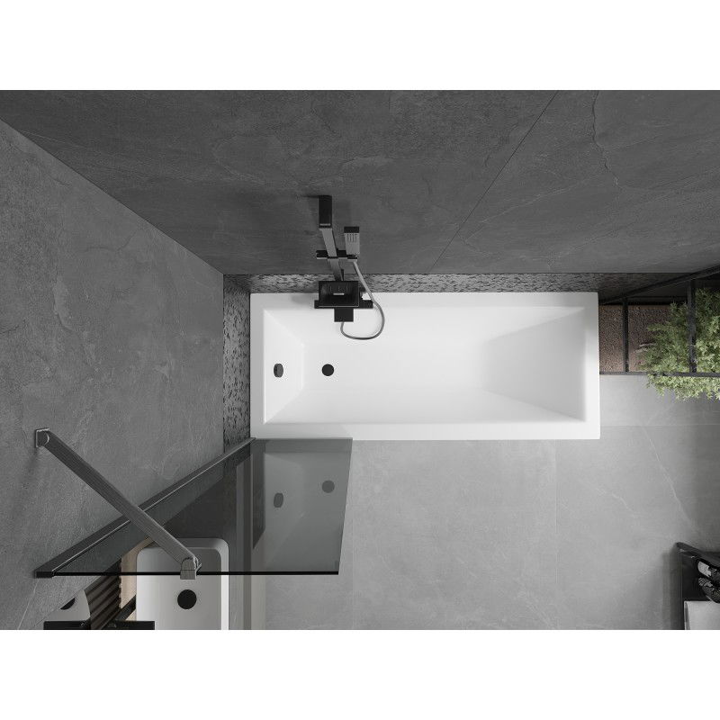 Mexen Next 1-wing Bath Screen 50 x 150 cm, Graphite, Brushed Gun Gray - 895-050-000-00-40-66