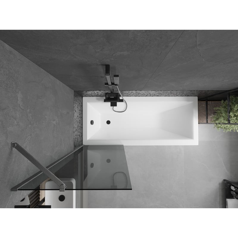 Mexen Next shower screen 1-panel 60 x 150 cm, graphite, brushed gun gray - 895-060-000-00-40-66