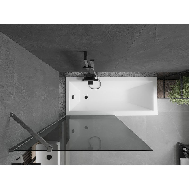Mexen Next Bath Screen 1-Panel 90 x 150 cm, Graphite, Brushed Gun Gray - 895-090-000-00-40-66