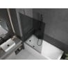 Mexen Next 1-wing tub panel 100 x 150 cm, graphite, brushed gun gray - 895-100-000-00-40-66