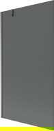 Mexen Next 1-wing bath screen 100 x 150 cm, graphite, brushed gun gray - 895-100-000-00-40-66