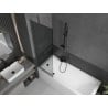 Mexen Next Bathtub Screen 1-Panel 60 x 150 cm, Graphite, Gun Metal - 895-060-000-00-40-95