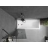 Mexen Next Bathtub Screen 1-Panel 60 x 150 cm, Graphite, Gun Metal - 895-060-000-00-40-95