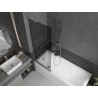 Mexen Next 1-wing bathtub screen 70 x 150 cm, graphite, brushed nickel - 895-070-000-00-40-97