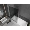 Mexen Next 1-wing Bath Screen 90 x 150 cm, Graphite, Brushed Nickel - 895-090-000-00-40-97