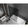 Mexen Next 1-wing bath screen 100 x 150 cm, graphite, brushed nickel - 895-100-000-00-40-97