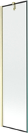 Mexen Next shower screen 1-wing 50 x 150 cm, black frame, brushed gold - 895-050-000-00-70-55