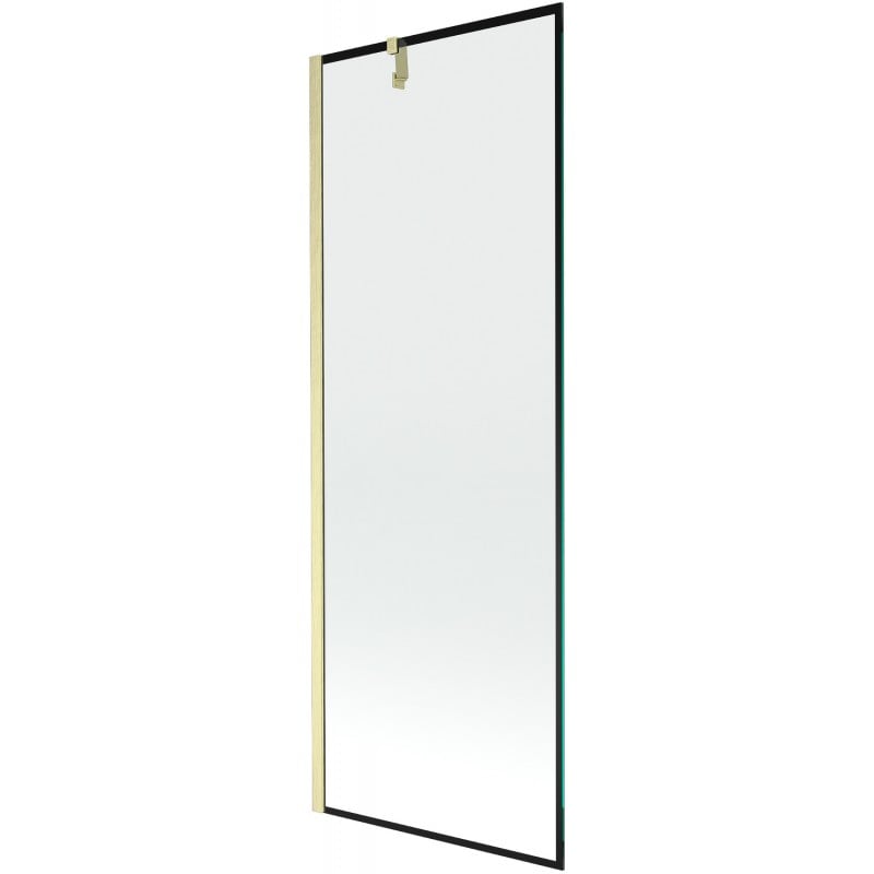 Mexen Next Bath Screen 1-Panel 70 x 150 cm, Black Frame, Brushed Gold - 895-070-000-00-70-55