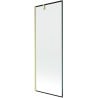 Mexen Next Bath Screen 1-Panel 70 x 150 cm, Black Frame, Brushed Gold - 895-070-000-00-70-55